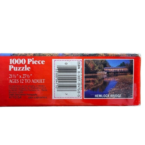 Golden Guild 1000 Piece Puzzle Hemlock Bridge Dick Dietrich SEALED - Picture 3 of 9